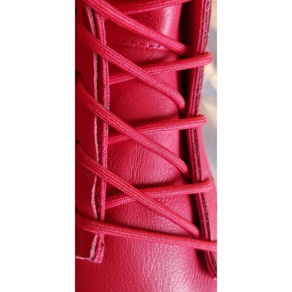 VOLCOM PERFORATED RED LEATHER HIGH TOP SIZE 7 SPECIAL RARE SAMPLE - Picture 10 of 12
